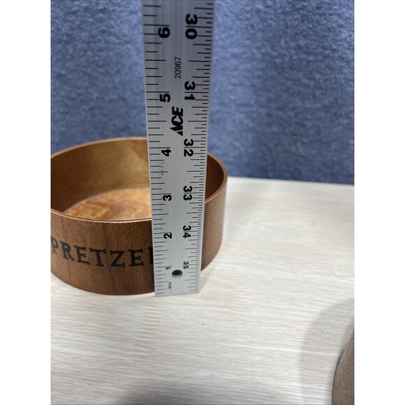 Vintage Rossini Mid Century Modern Set 3 Hand Made Wood Nesting Snack Bowls Teak - Picture 9 of 11